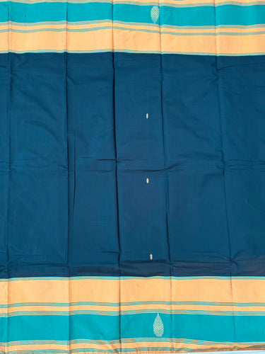 Kanchipuram silk saree | Black | Handwoven | Ships from California